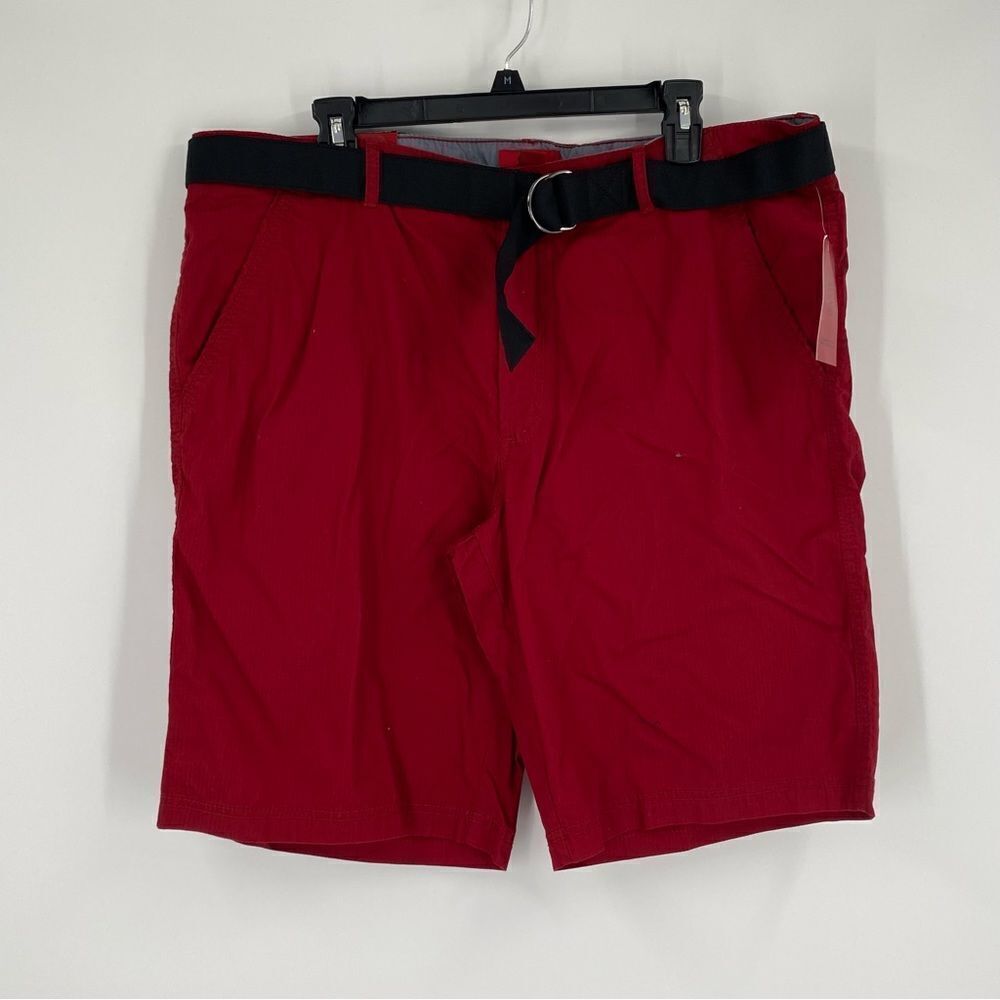 Alfani Men’s Slim Fit Red Cotton Chino Shorts size 38